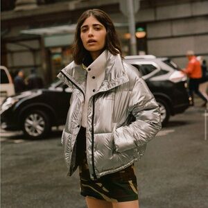 Silver Puffer Jacket